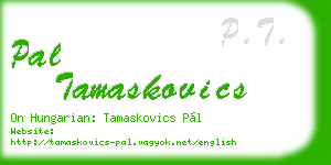 pal tamaskovics business card