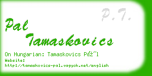 pal tamaskovics business card